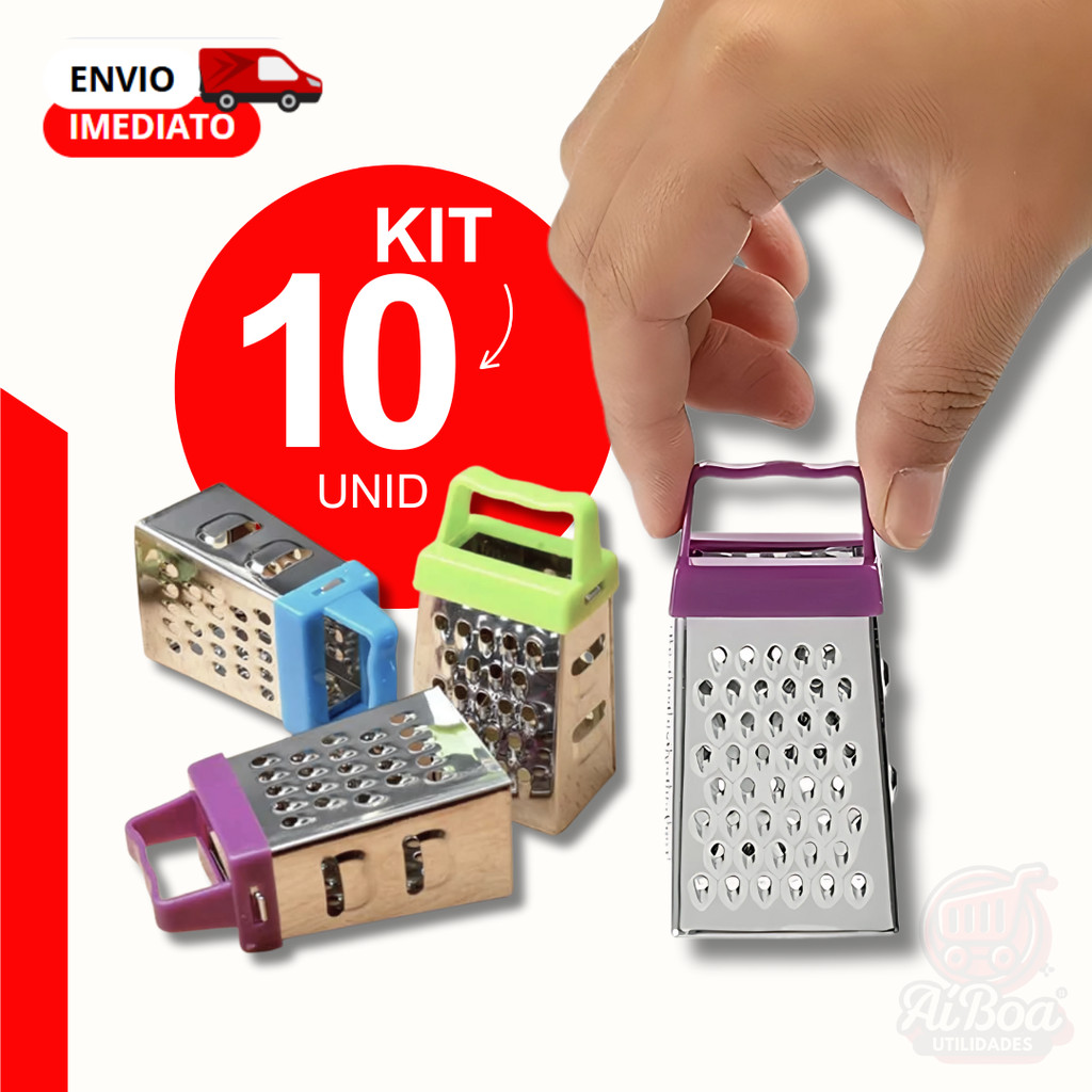 Kit 10 ou 5 unid Mini Ralador 7cm Aço Inox Utensílio de Cozinha Prático para Uso Diário Lembrancinha