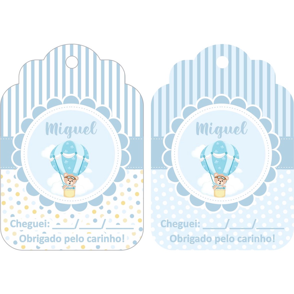Mini tags Personalizadas - 4x2,7cm - Embalagem para presente, ecommerce, encomenda, loja, lembrancinha