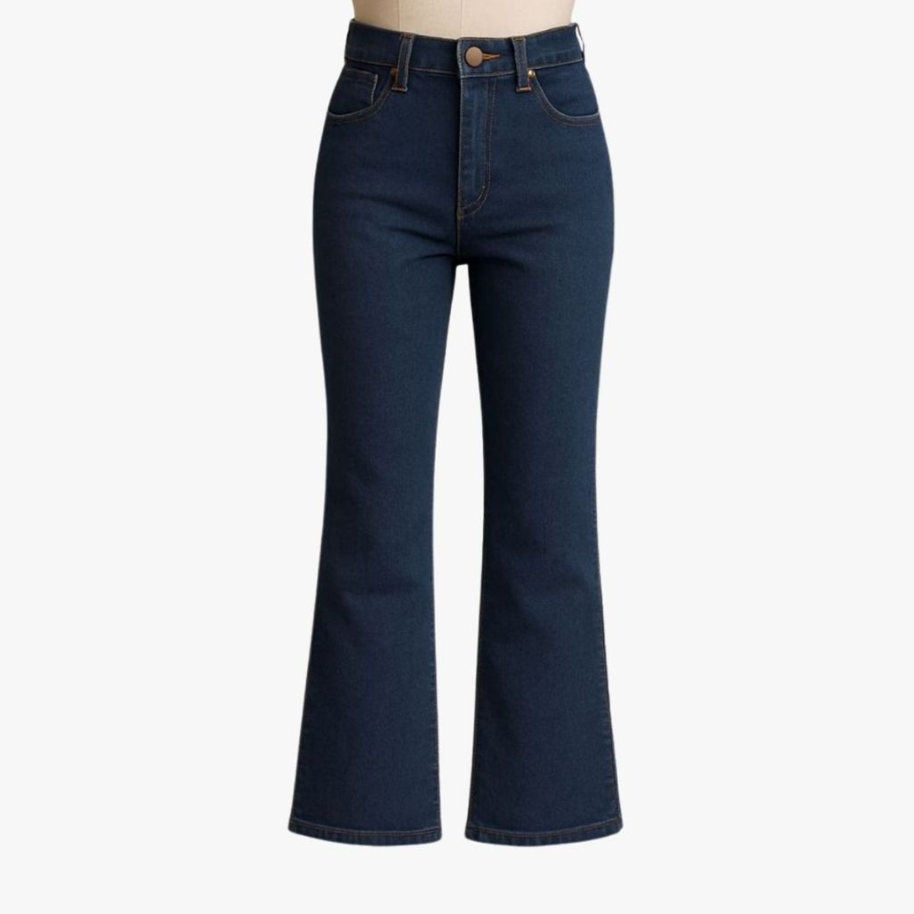 Calça Flare Jeans Feminina Infantil Menina Azul Médio Moda Estilo Criança Juvenil Premium 8 ao 16