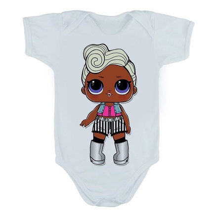 Body Manga Curta Bebê Bodie Boneca Lol Funky Q T