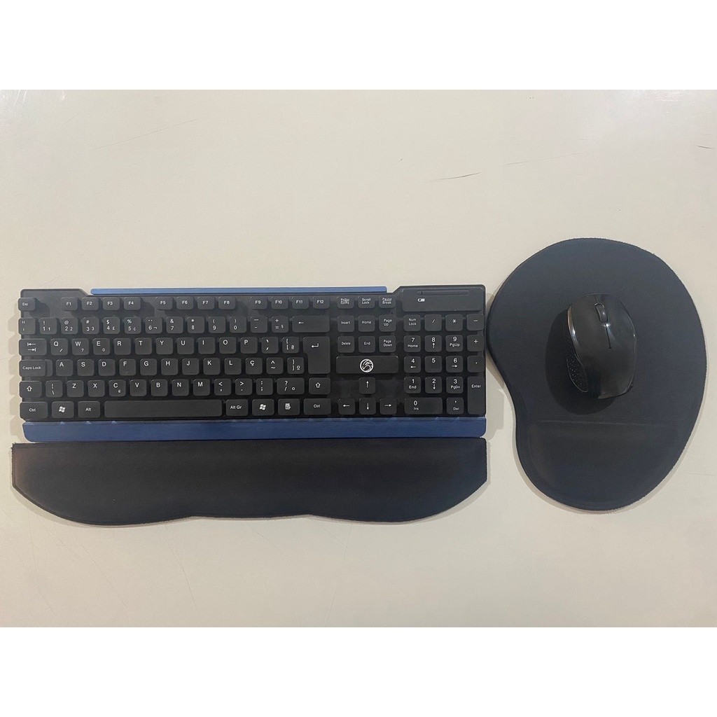 Kit Mousepad + Apoio Teclado(Key Pad) Ref. 108/406 Preto em 20mm