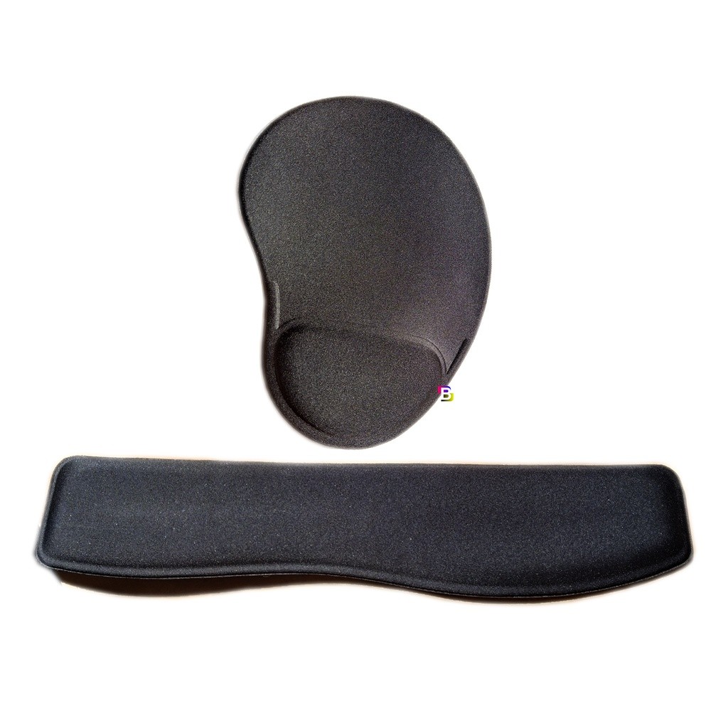 Mouse pad e apoio para teclado Preto confortável e macio