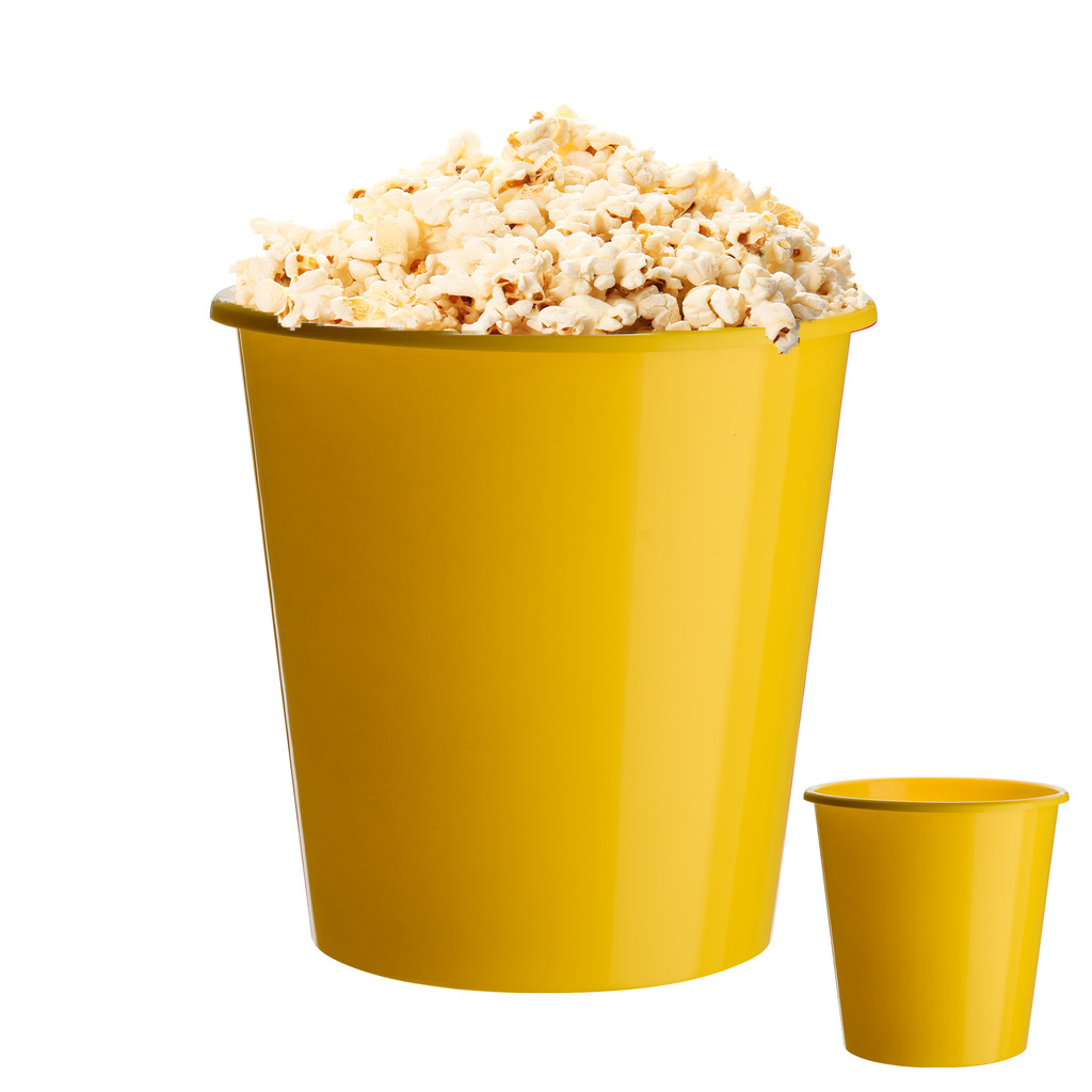 Balde de Pipoca 2,5L Plástico Resistente Balde Pipoca Grande Festa Cinema Lembrancinha