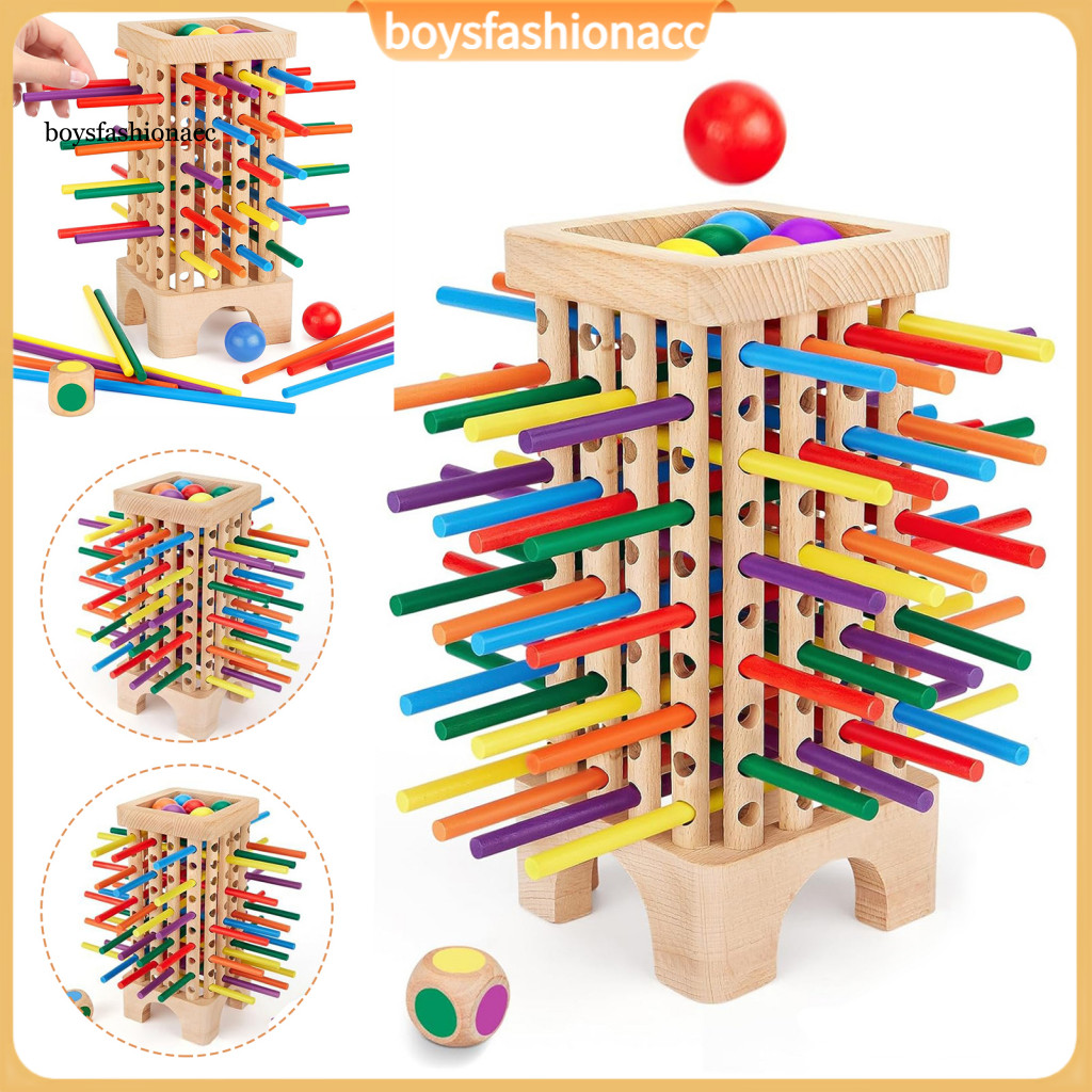 Environmentally Friendly Material: The classic children's game is made of high-quality beech wood and safe soluble paint