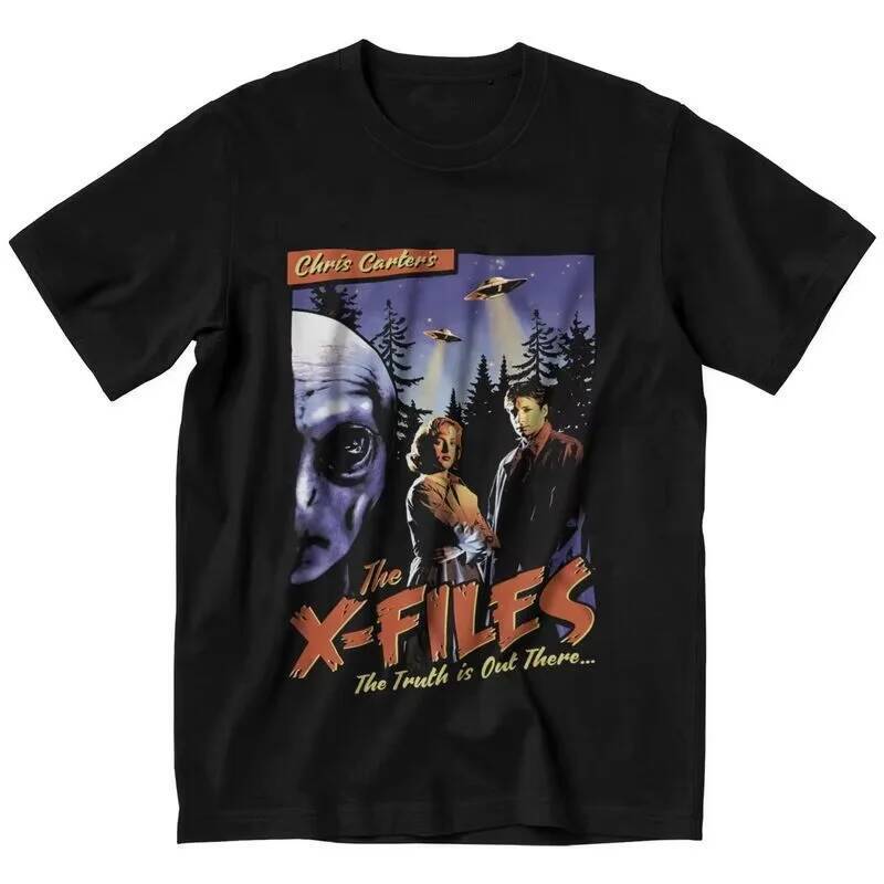 Classic 90's Movie The X Files Still Graphic Print T-shirt Fashion Cotton Men Women Summer New Tee Oversize High-street