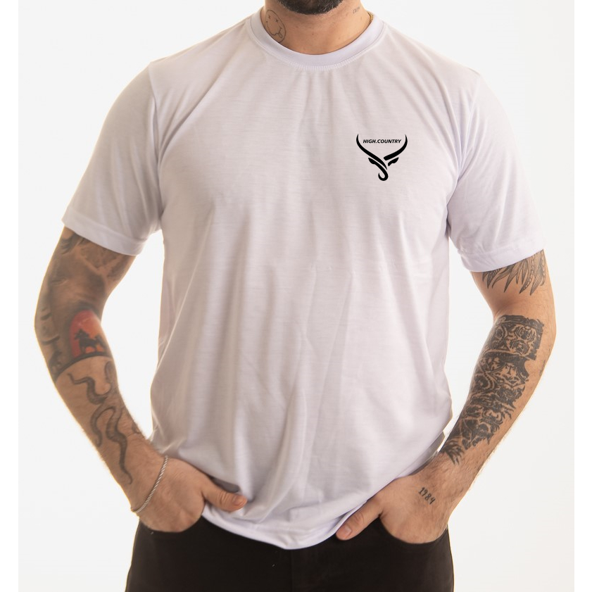 Camiseta High-Country Classic 100% Algodão de Gola Redonda de Malha Fresca com Envio Imediato