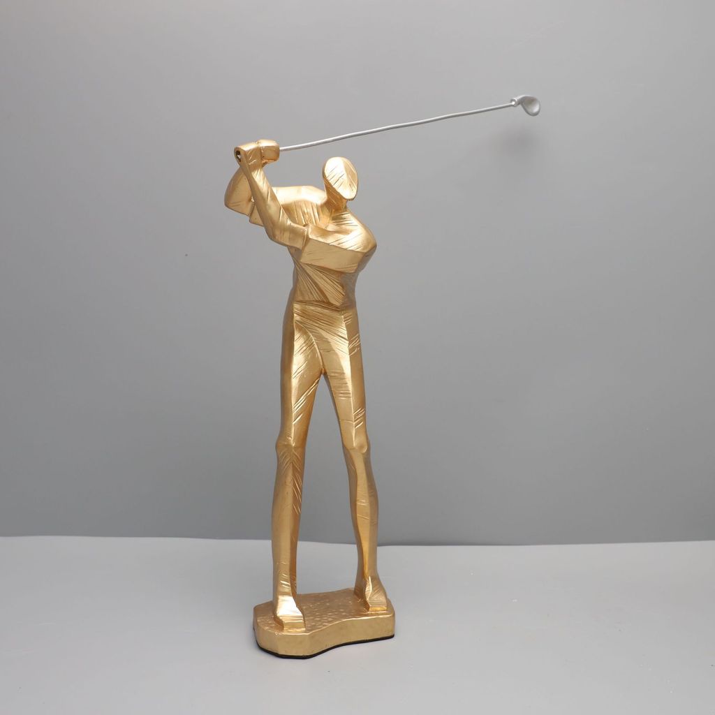 WDUB European-style minimalist resin golf figurine, a luxurious and creative home decor piece for living rooms, offices,