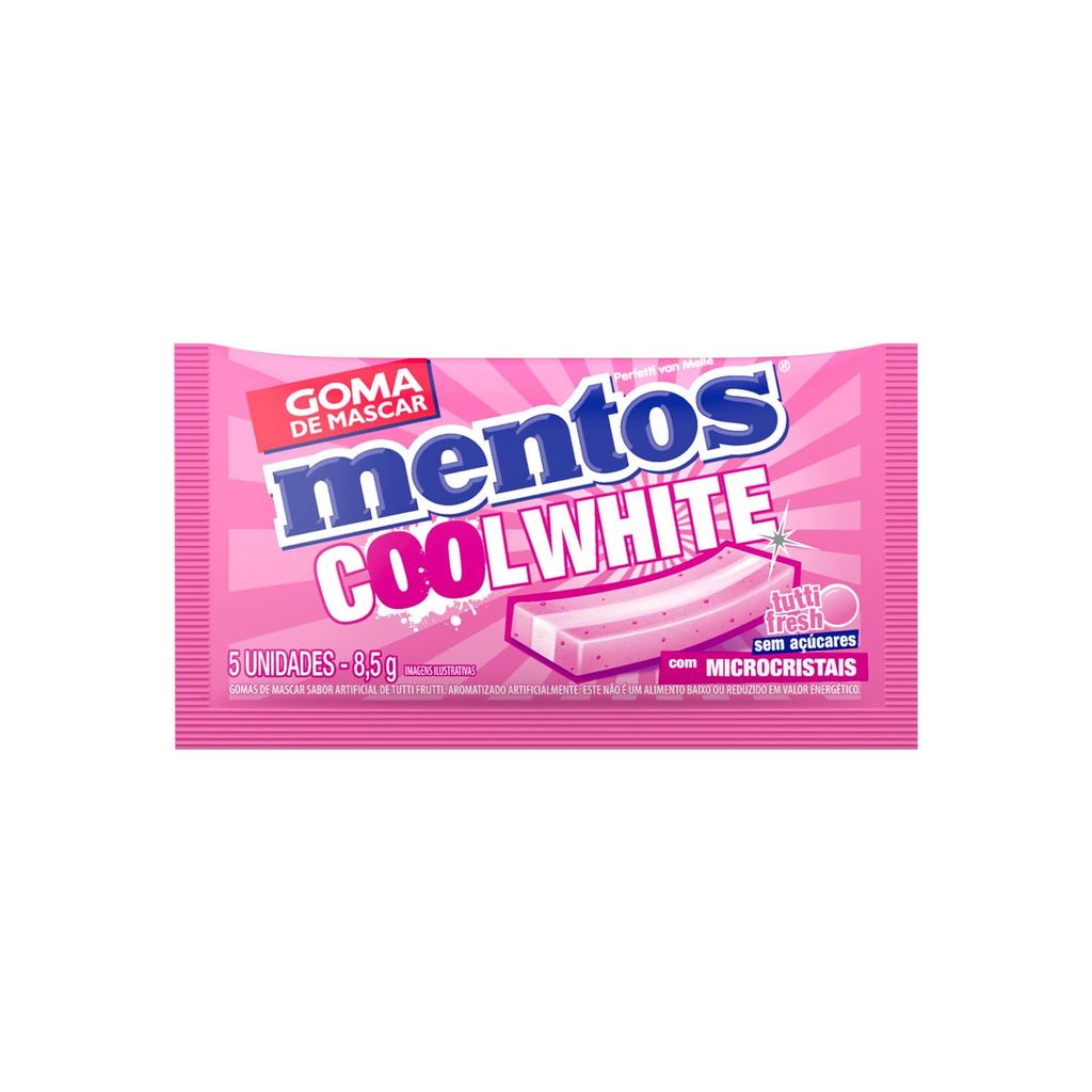 CHICLETES MENTOS COOL WHITE TUTTI FRESH 8G