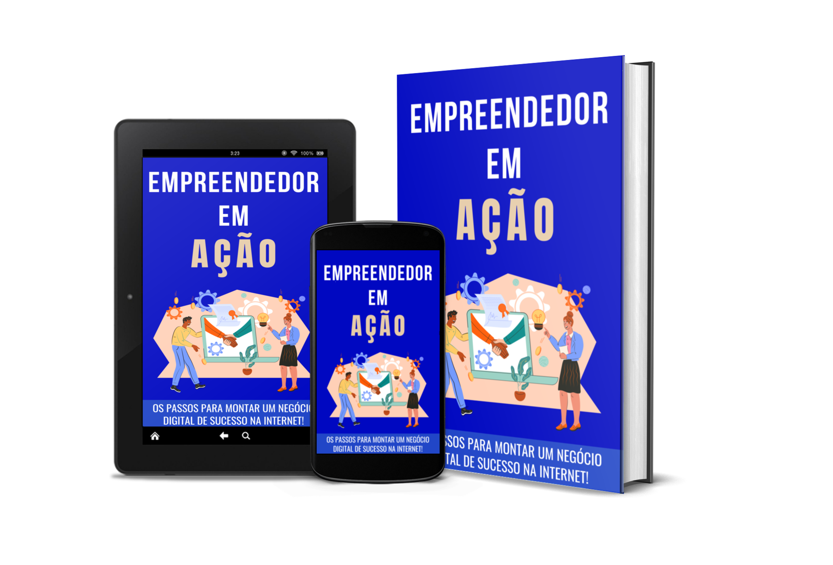 Empreendedor em ação inicial no digital