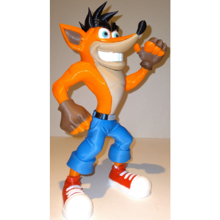 Boneco Crash Bandicoot Boneco Premium Playstation Aku Aku Colecionável Articulado Decorativo Game 23,5cm