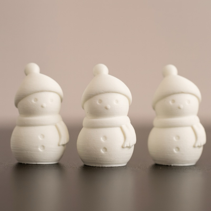 Trio Mini Bonecos de Neve – Decoração Natalina Fofa 5cm – Decoração Fofo Natal | Enfeite Mesa / Presépio