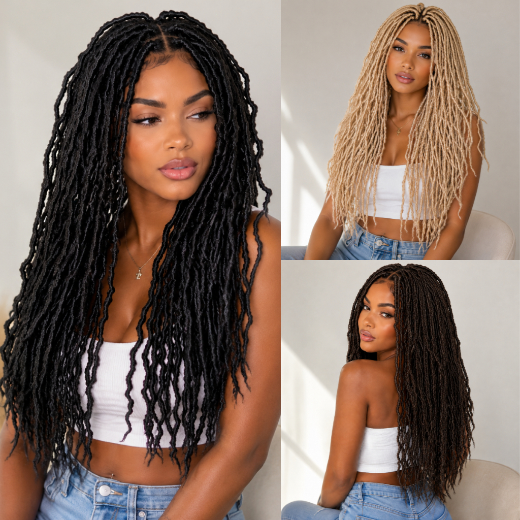 Faux Locs 18 Polegadas 255g Cabelo Sintético Crochet Tranças Locs Dread Soft Locs Extensão Capilar Feminina