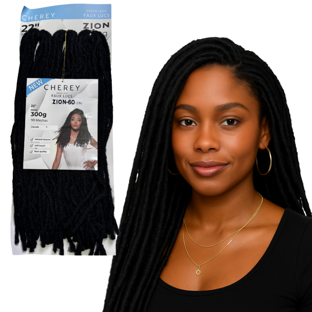 Cabelo Sintético Dread Cherey Faux Locs Zion 55cm Crochet Braids