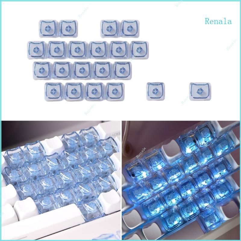 Renala PC Love Sculpts Keycap Set 21 Teclas Bolsa Portátil Incluída Perfil MAO Retroiluminado Para Jogadores Trabalho