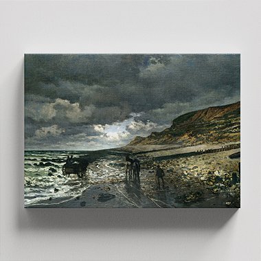 Quadro Canvas La Pointe de la Hève na maré baixa Borda Infinita 60x90cm
