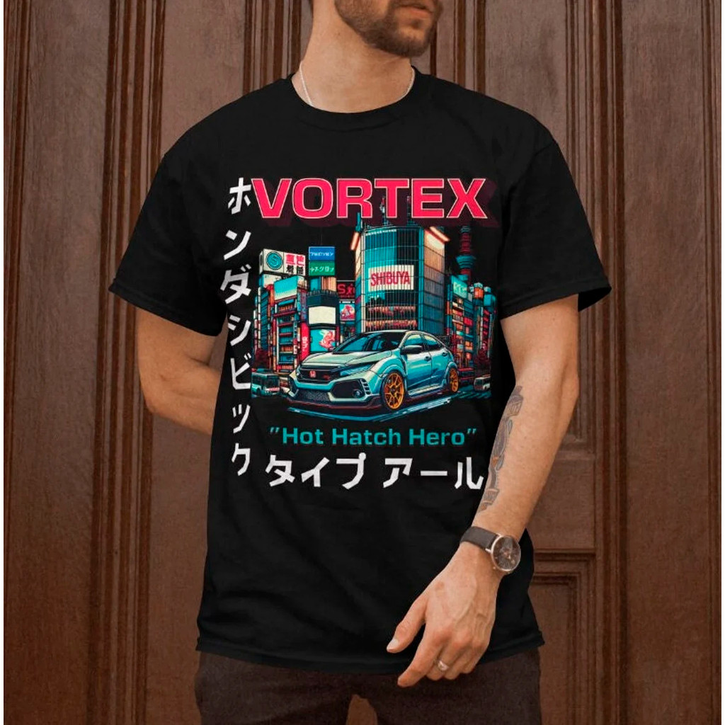 Camiseta Estampa JDM Car Enthusiast Tee Tecido Algodão 100% Blusa Japonês Camisa Gráfico Rua