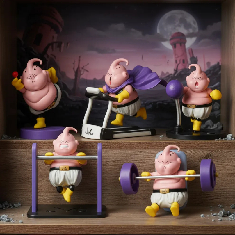 5 Bonecos  Majin Buu Maromba Dragon Ball Academia action figure anime malhando brinquedo