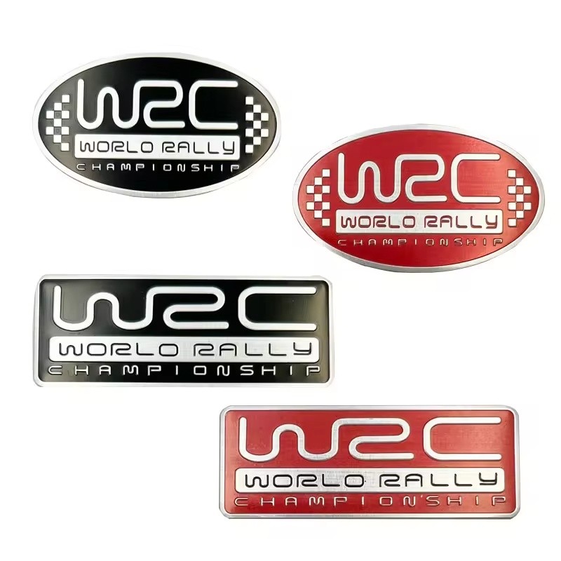 3D Aluminium Car Styling WRC World Rally Championship Universal Adhesive Emblem Trunk Fender Badge Car Accessories