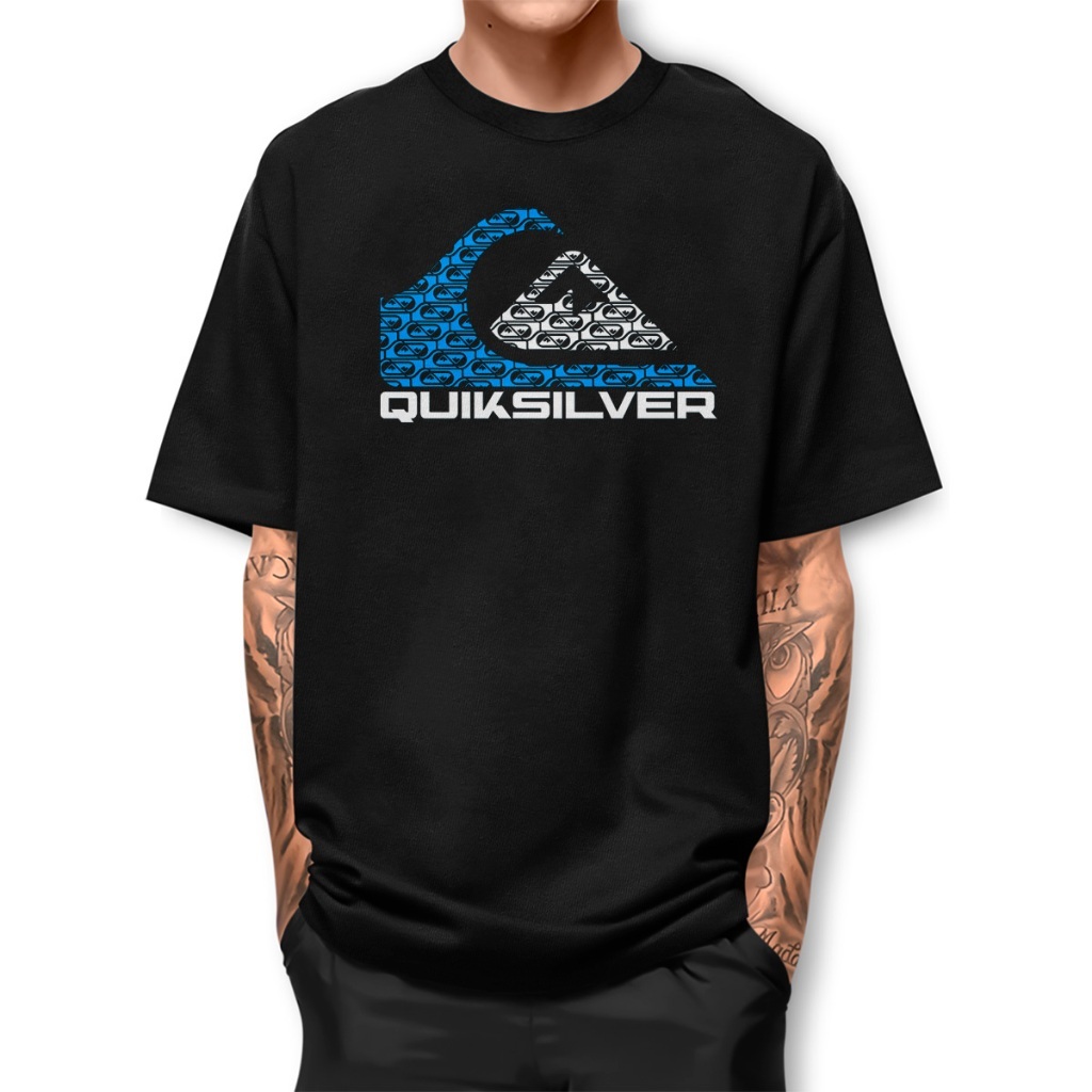 Camiseta Quiksilver Mini Logo Camisa algodão Street Style Estampada BCR02