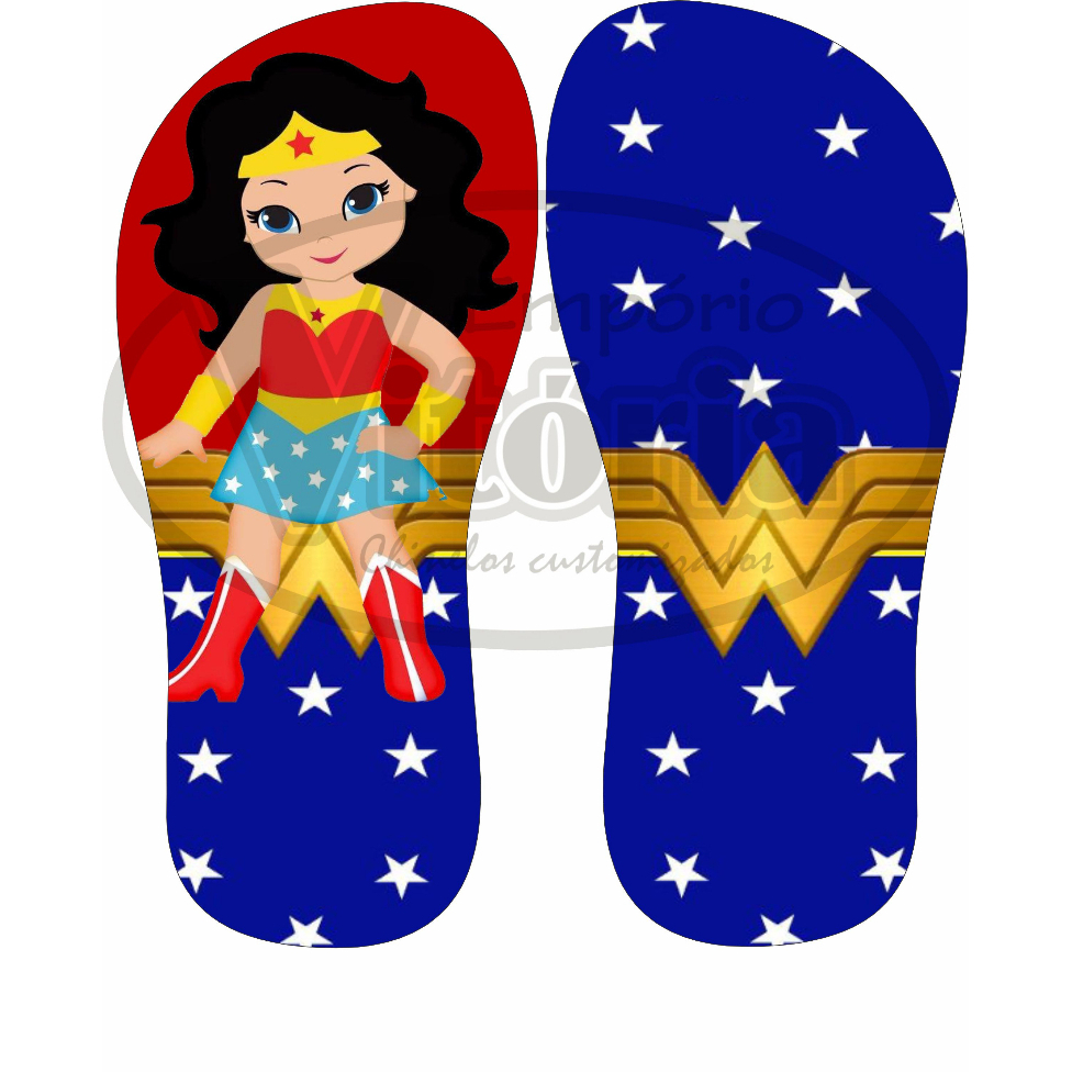 Chinelo Infantil Mulher Maravilha Cute