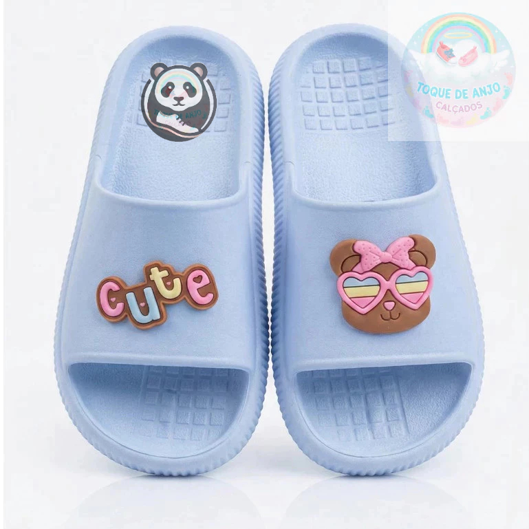 Chinelo Slide Menina do 27/28 ao 41/42 Leve Confortável Dia a dia Passeio Escola casual Ursinha Cute