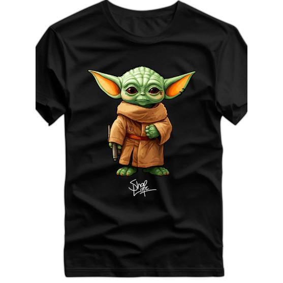 Blusa T-shirt Preta Baby Alien Estilo Geek Cute Urbano Camiseta Moderna Ilustração Fofa