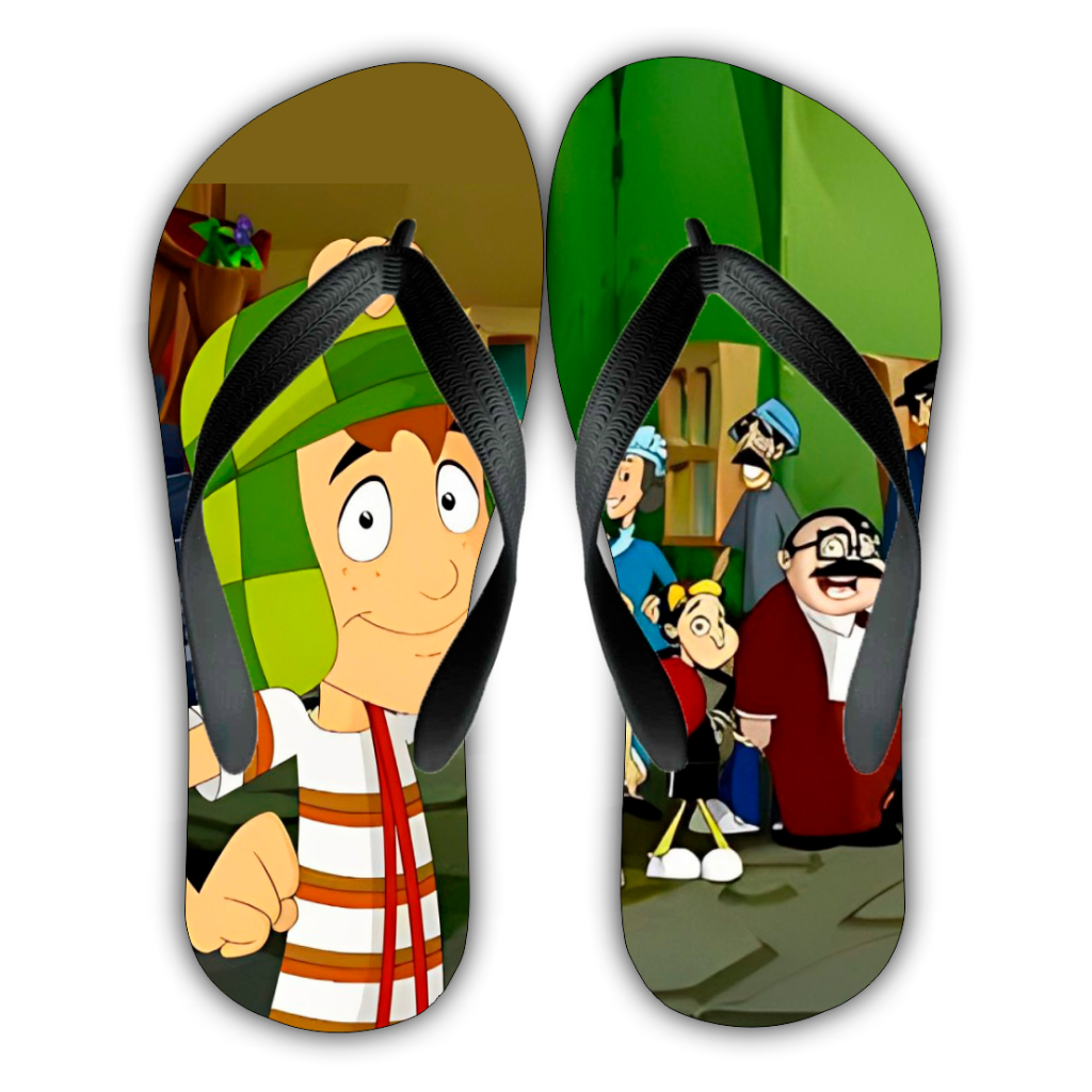 Chinelo Chaves Kiko Senhor Madruga Turma do Chaves com super desconto