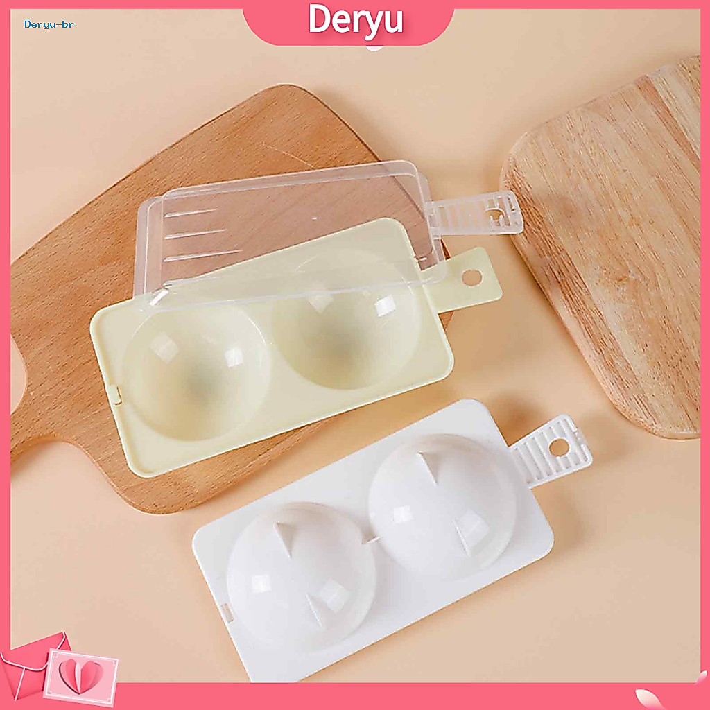 Egg Poaching Cups Dual-cavity Microwave Poacher with Lid Handle – Nonstick Cooker and Steamer Easy Breakfast Gadget fo