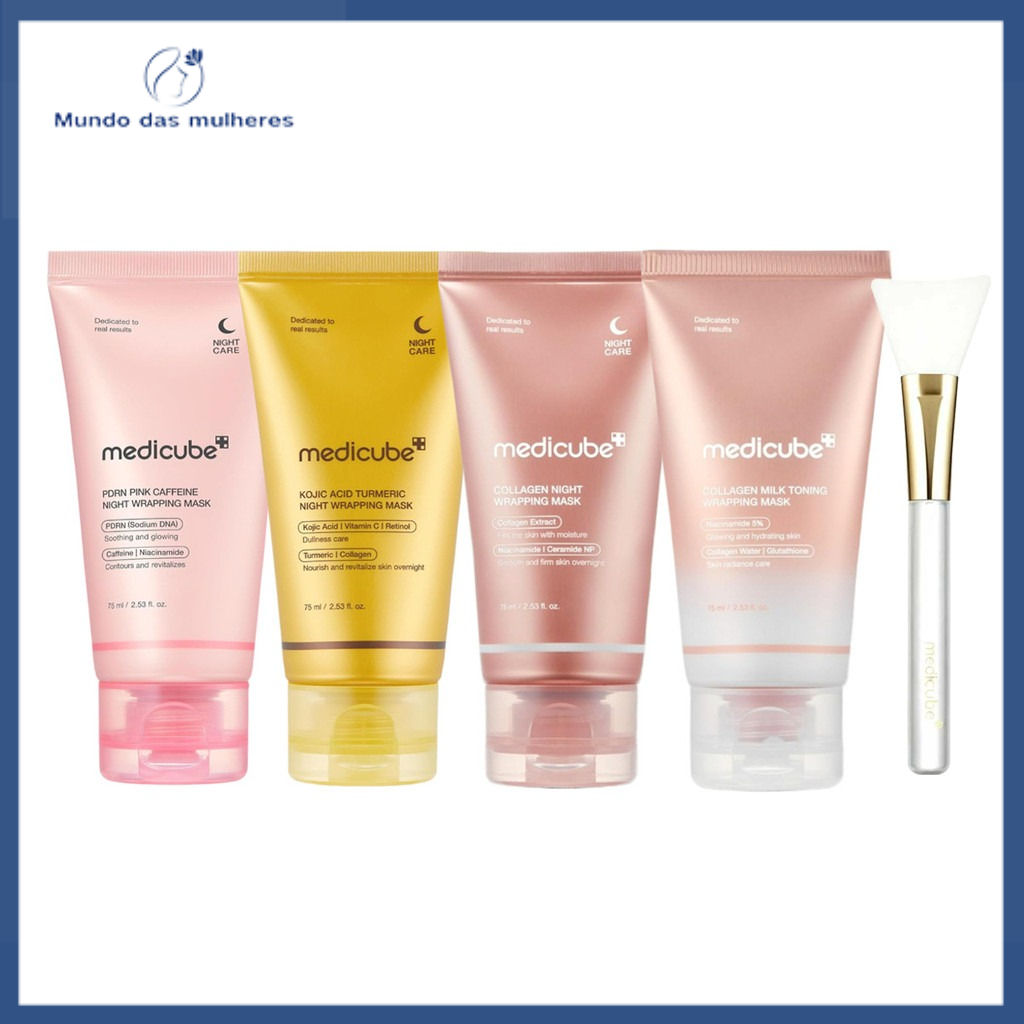 Medicube collagen night wrapping mask large 75ml 4types / jelly brush