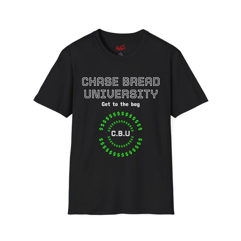 Camiseta Masculina Feminina Chase Bread University Money Theme T‑shirt Unissex Streetwear Envio Imediato
