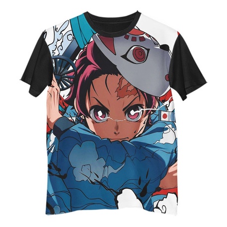 Br Camisa Camiseta Anime Demons Slayer Tanjiro Mask G0577