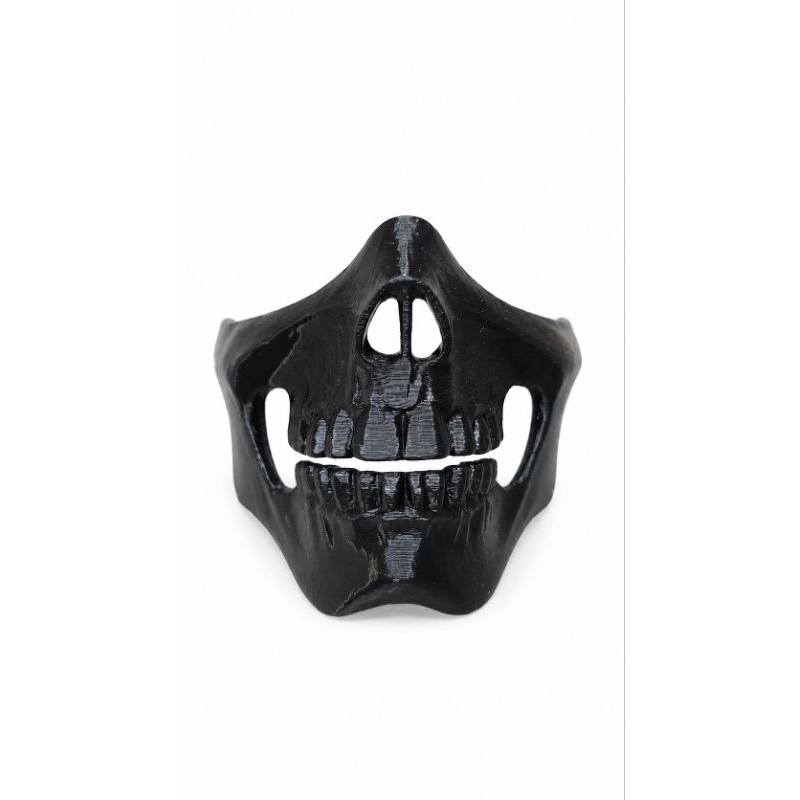 Máscara Caveira Skull Preta 3D Estilo Anime Cosplay Halloween Resistente