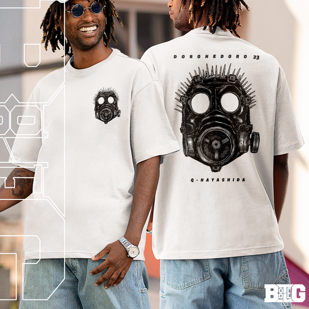 Camiseta Basica e OVERSIZED Dorohedoro 23 Q Hayashida Kaiman Mask Anime Unissex