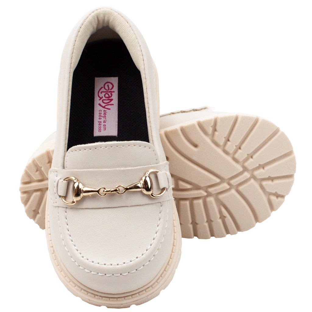 Mocassim Infantil Menina Tratorado Oxford Spring Moderno Social Macio Leve Lançamento Promoção