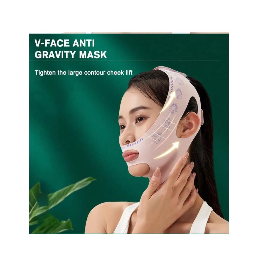 Facial Sleep Mask Lifting Protetor Antirrugas P/ Dormir Leve Compressão