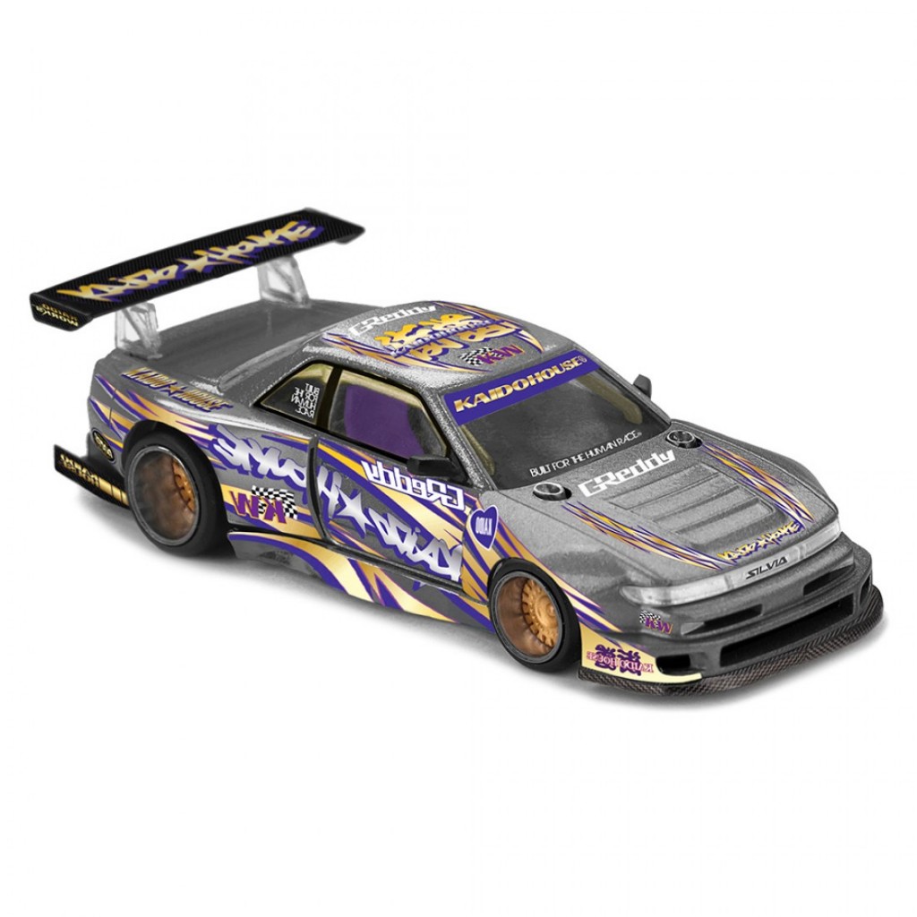 Mini GT x KAIDO House KHMG235 1/64 Nissan Silvia S13-R DRIFT V1 Carro Modelo Em Escala Fundida