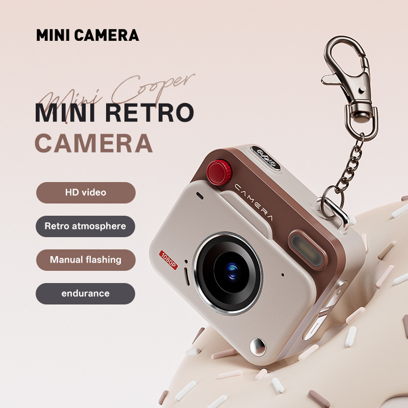 Popular venda quente Retro CCD Mini câmera digital estudante portátil Campus tiro 1080P HD gravação de fotos longa vida