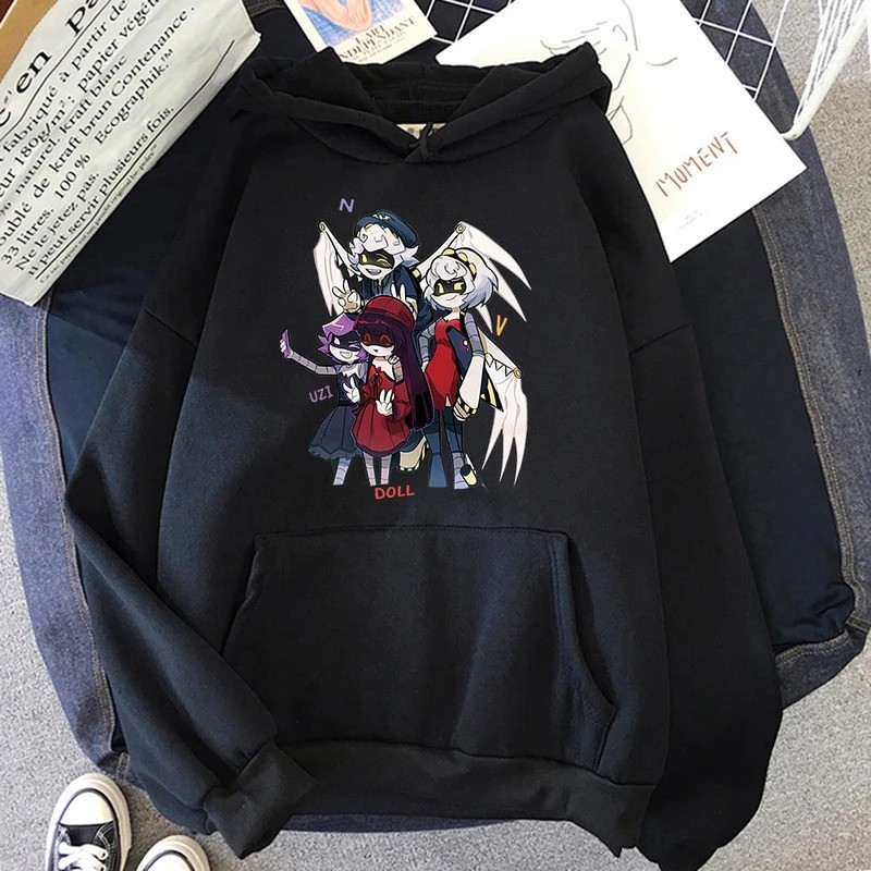 Moletom Canguru Murder Drones Uzi Doll N V Hoodie Women Harajuku Kawaii Hoodies Unisex Anime