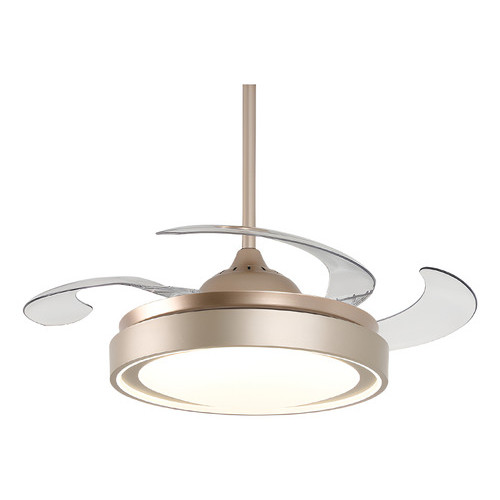 Ventilador Plafon Led Air Gold Retrátil C/ Controle Opus Biv