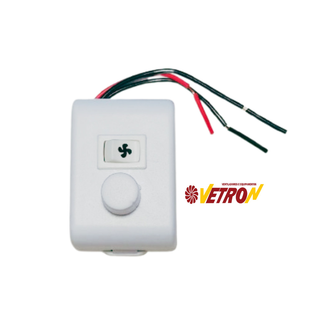 Chave Dimmer Controle Ventilador Teto Parede Sobrepor Externo