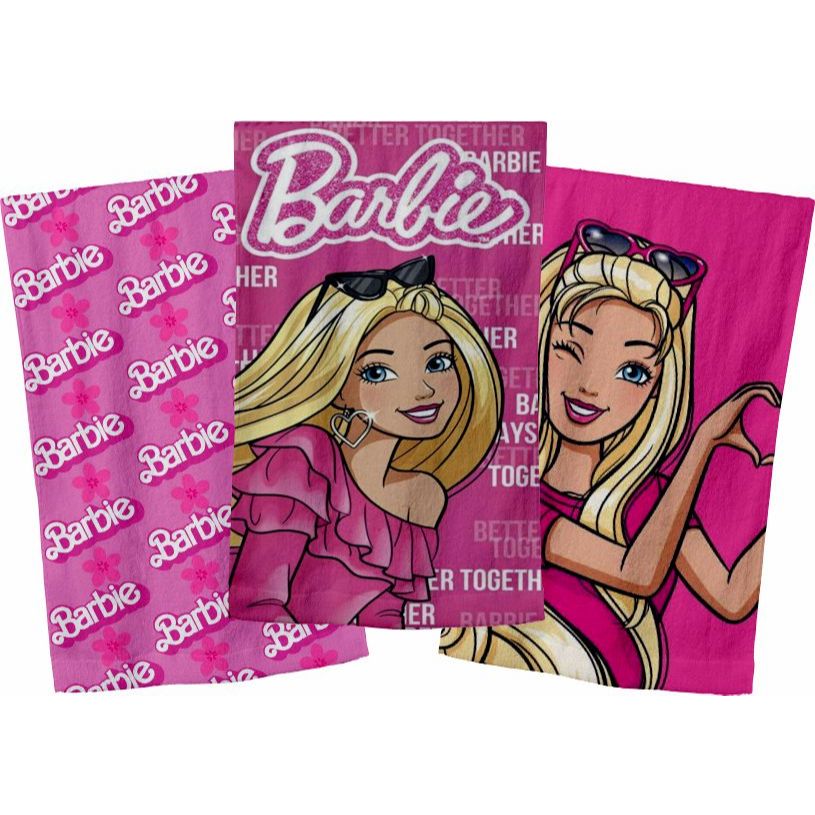 Kit Toalha de Rosto Mãos - Boneca Rosa