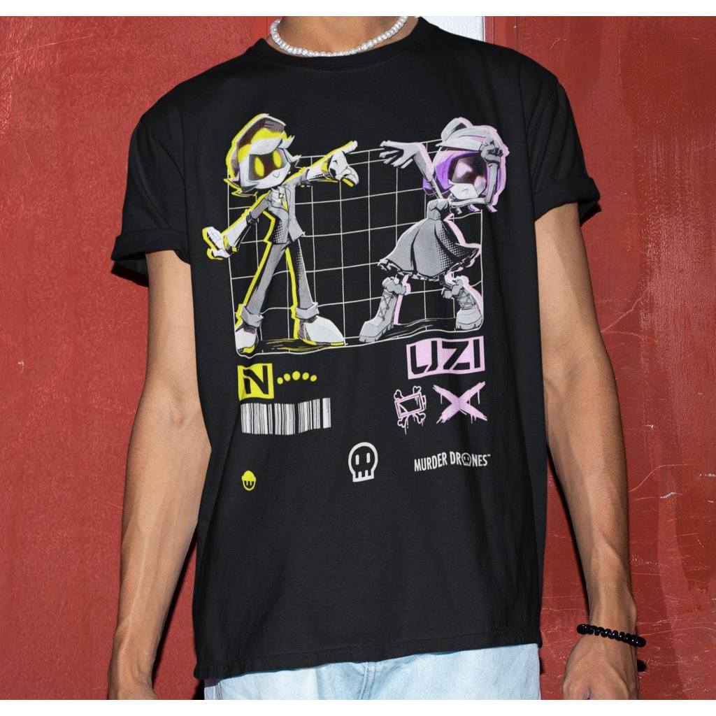 Camiseta Masculina Feminina Estampa Murder Drones N e Uzi Grid Anime T-shirt Unissex Streetwear Envio Imediato