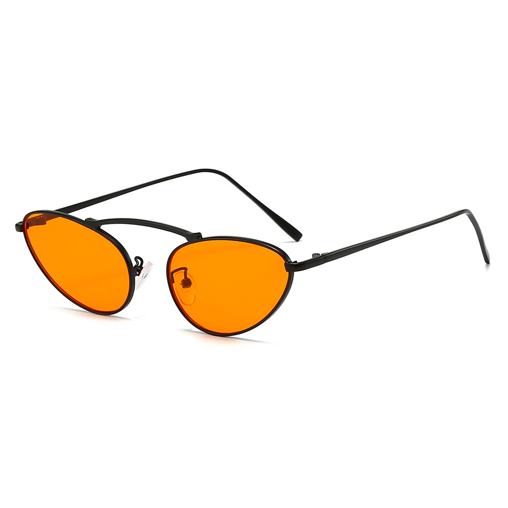 Novo Metal Único Feixe Ângulo Olho De Gato Personalidade Óculos De Sol Para Masculino Feminino Moda
