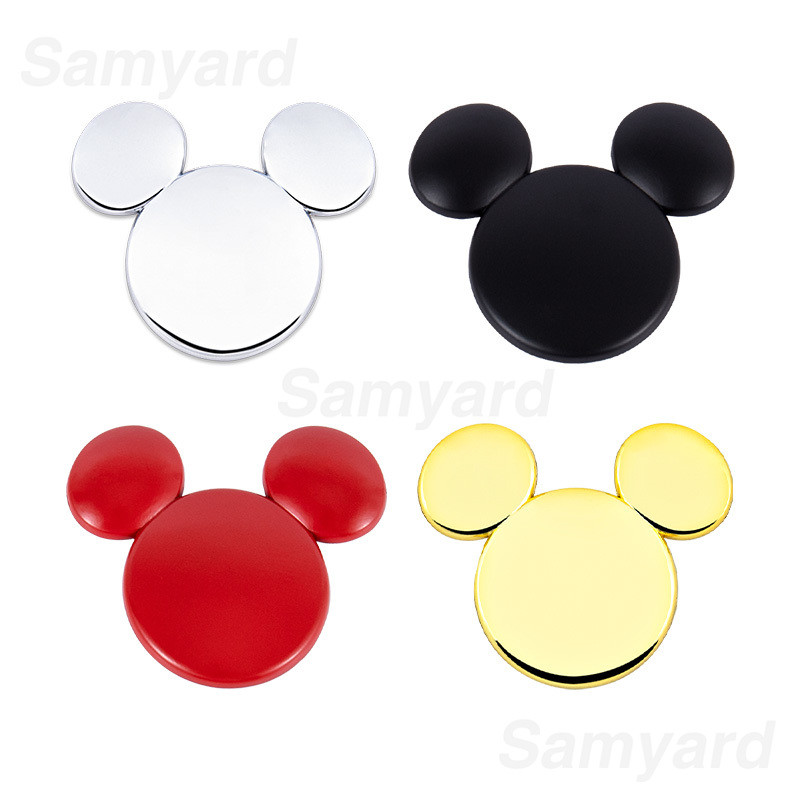 1Pcs Metal Para Carros Com Personalidade De Orelha Car Logotipo Mickey Minnie Decorativo Acessórios Decorativos