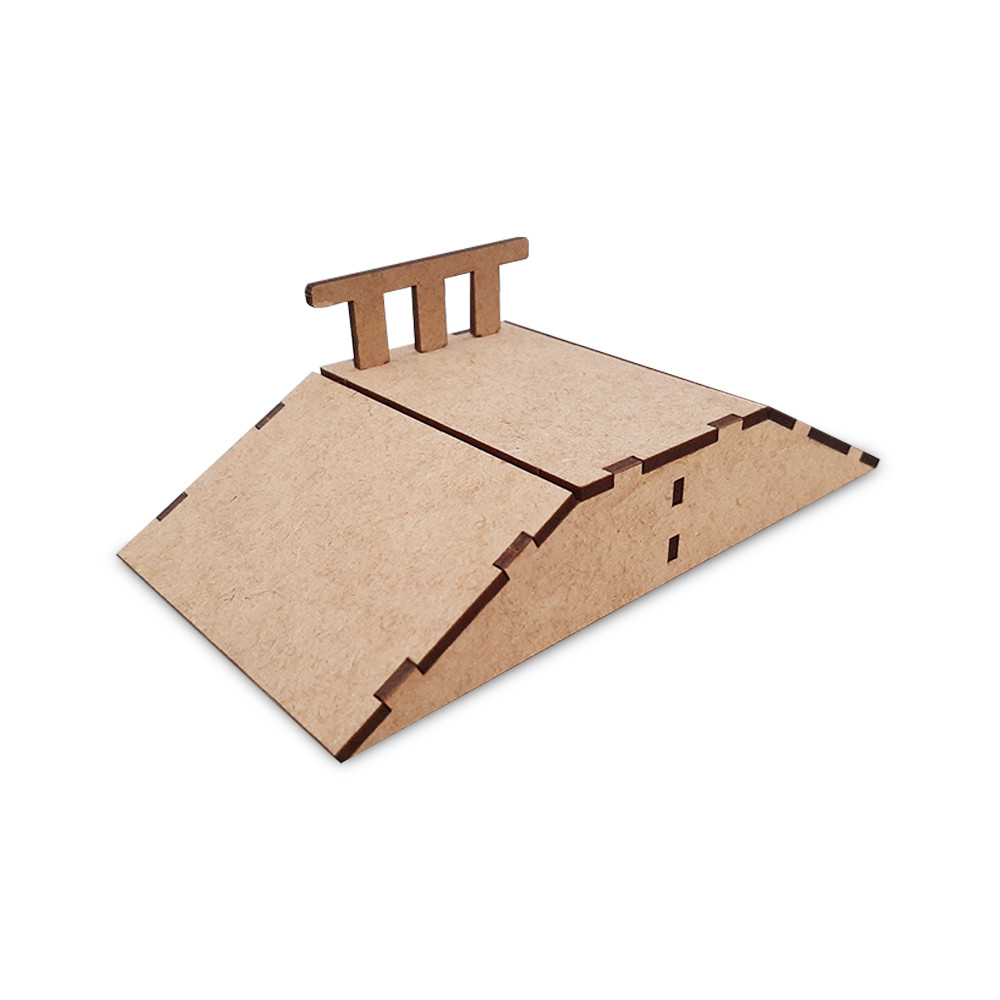Pista Skate de Dedo Mini Rampa Fingerboard Corrimão Kit 24 Madeira Mdf