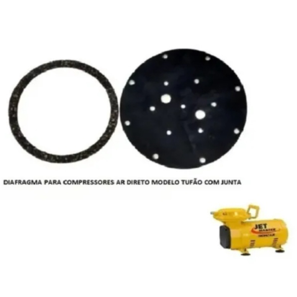 Diafragma Para Compressor Ar Direto Tufao Com Junta Schulz Chiaperini Pressure Motomil