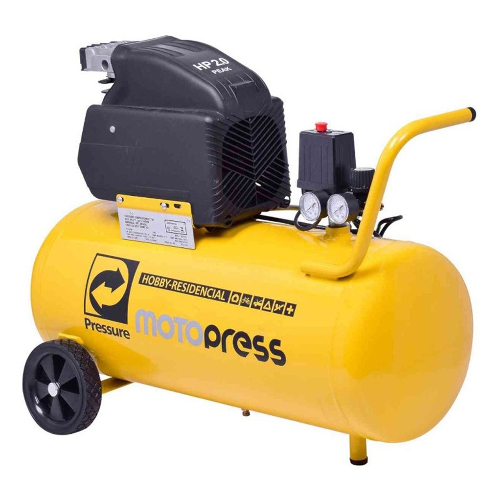Motocompressor de Ar Pressure 8.2PCM 50 Litros com Motor 2HP Motopress Monofásico (220V)