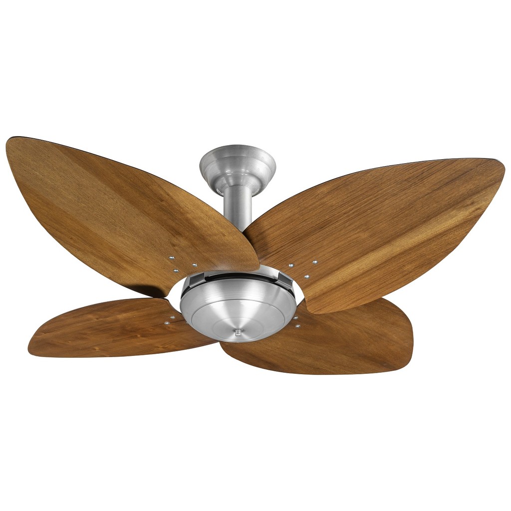 Ventilador de Teto Office Jet Aspen Venti-Delta Prata 4Pás Imbuia 220V+Controle