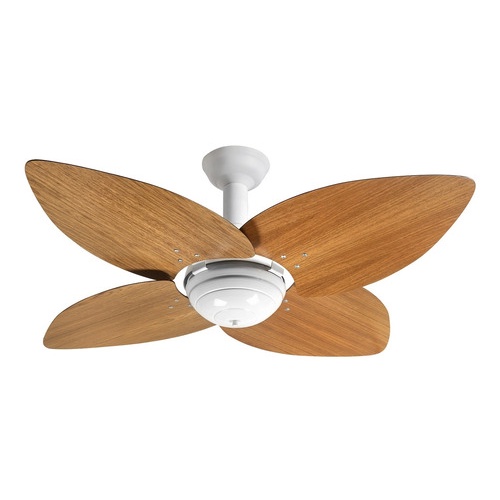 Ventilador De Teto Office Jet Aspen Branco 4p Freijó 220v+controle