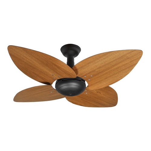 Ventilador De Teto Office Jet Aspen Preto 4pás Freijó 110v
